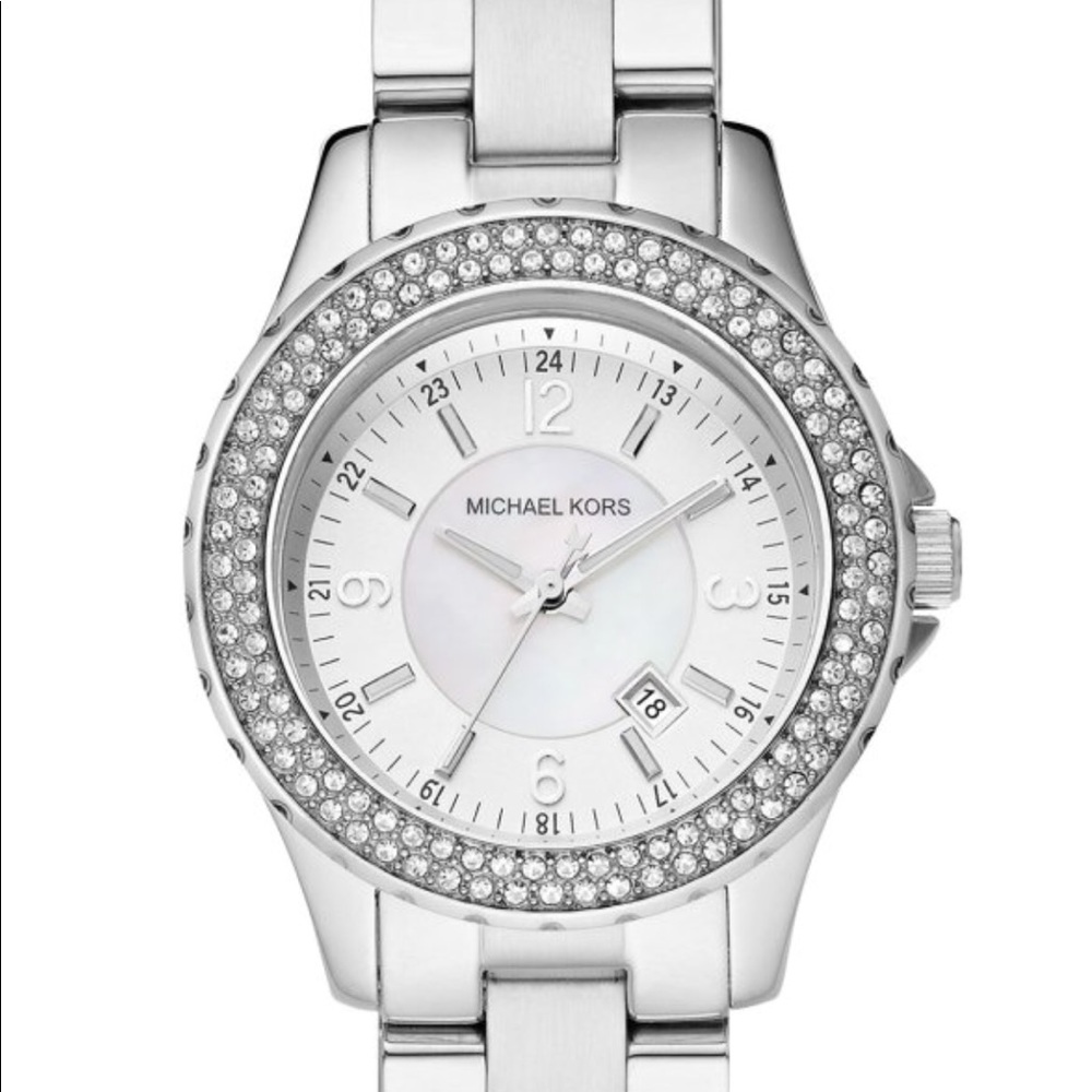 Michael Kors Madison Crystal Stainless Steel Watch